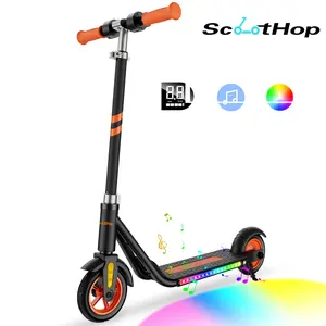 ScootHop K6 Electric Scooter for Kids Ages 6+ with LED Display, Colorful Lights, Bluetooth Music Speaker, 4 Height Adjustable, 150W Hub Motor, Up to 10 mph, 60 mins Ride Time, Best Gift for Boys and Girls TikTokShopNewYear
