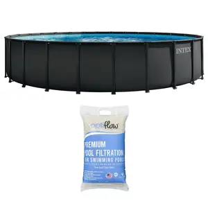 Intex Ultra XTR Frame 26'x52" Above Ground Pool and OptiFlow Premium Filter Sand