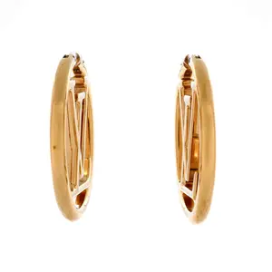Pre-owned Louis Vuitton Louise Hoop Earrings Metal GM by Rebag