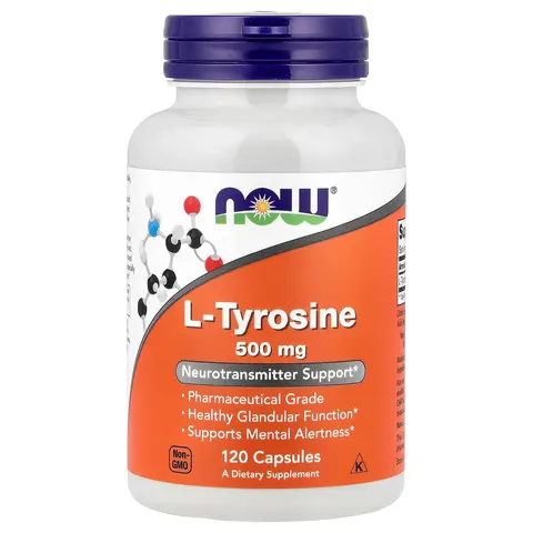 NOW Foods L-Tyrosine, 500 mg, 120 Capsules