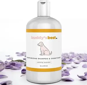 Buddy’s Best Oatmeal Dog Shampoo & Conditioner – 16 oz moisturizing, lavender-scented wash for smelly dogs with dry or sensitive skin. Buddy's Best
