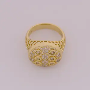 Honeycomb Glow Ring - 14k Gold-Plated