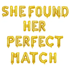 1Set She Found Her Perfect Match Bachelorette Decoration Match Made in Heaven Bachelorette Balloon banner Hen Party Decor Decorations Background For Women Bachelorette Bridal Shower Wedding Party Supplies