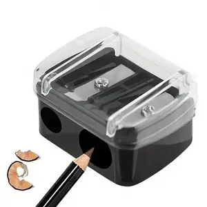 Double-Ended Precision Lipstick Sharpener, Ideal for Eyeliner, Brow Pencil, Makeup Tool, Essential Beauty Kit Accessory