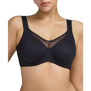 Women's Minimizer Bra Full Coverage Unlined Underwire Support for Large Bust High Back Coverage Daily Bra 34C-40F