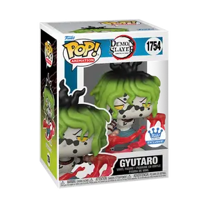 Funko Pop! Demon Slayer - Gyutaro (Blood Attack) #1754 Exclusive (Sticker may vary) Collectible Pop Vinyl Figure
