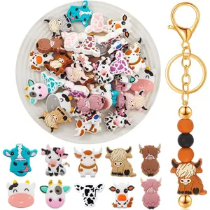 40 count Cow  Focal Beads for Pens  Beads Bulk for  Making DIY  Necklace Bracelet