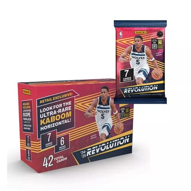 Panini 2024-25 NBA Revolution Basketball Trading Card Mega Box 42 Cards 6 Packs Retail Exclusive Ultra-Rare Kaboom Horizontal - TikTok Shop Panini 2024-25 NBA Revolution Basketball Trading Card Mega Box 42 Cards 6 Packs Retail Exclusive Ultra-Rare Kaboom Horizontal - TikTok Shop