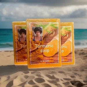 4 Turmeric Soap Bars 100g for Face & Body 6 N.W. 100g - Ideal for Daily Use