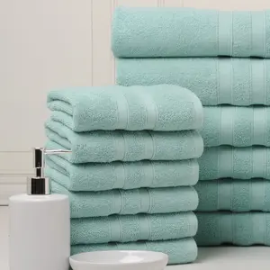 18 Piece Egyptian Cotton Towel Set . The set is made of 100 Egyptian cotton known for its softness, absorbency, and durability. These towels make an ideal complement to any bathroom whether you use it to pamper yourself or reserve it for special guests. T