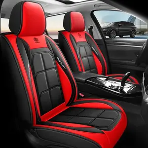 2pcs Of PU Leather Car Seat Covers - Type, Suitable for Most Cars, Ergonomic Design with Side Guard Plates, Comfortable Filling for Passenger Seats, Durable Car Seat Covers for Modern Cars