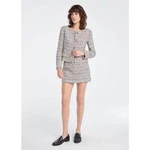 The Favorite Daughter The Favorite Tweed Skirt in Pink