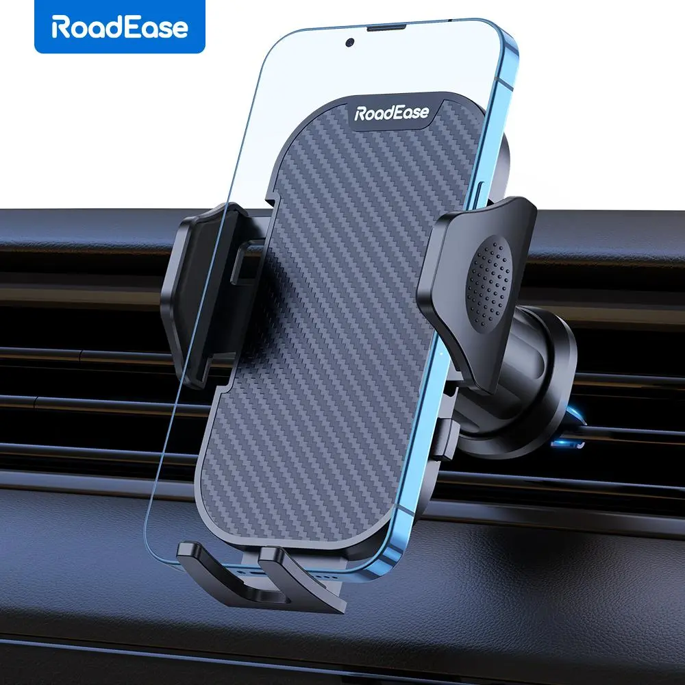 RoadEase Car Air Vent Phone Holder, Adjustable 360 Rotation Car Air Outlet Phone Mount, Universal Car Interior Accessories for Phones, Car Cellphone Mount, Vehicle Mount, Car Mount Smartphone, Rotating Car Mount