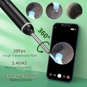 VITCOCO Ear Wax Removal Kit,Camera 1920P HD,Otoscope with 6 LED Lights, 3mm Visual Ear Scope for iPhone iPad Android Waterproof Stainless Steel