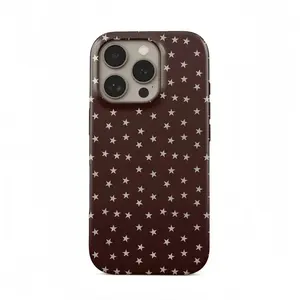 Brown Star iPhone Case |   Durable and Shockproof Protective Smart Case, Suitable for Compatible Phones: 17, 17air, 16, 15, 14, 13, 12, 11, PRO MAX, X, XS, PLUS, and as Well as Galaxy S21/22/23/24/25 Ultra/FE+, NOTE20 Ultra, A71/56/55/54/53/52/36/34/26/25