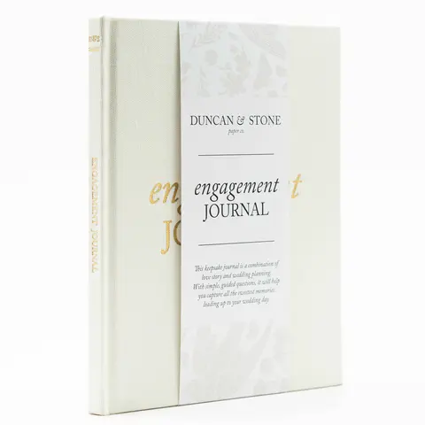 DUNCAN & STONE PAPER CO Engagement Journal, Wedding & Anniversary Diaries, 69 Pages, 7-3/4” x 9-1/4” Office Stationery Notebook for Personal Reflection