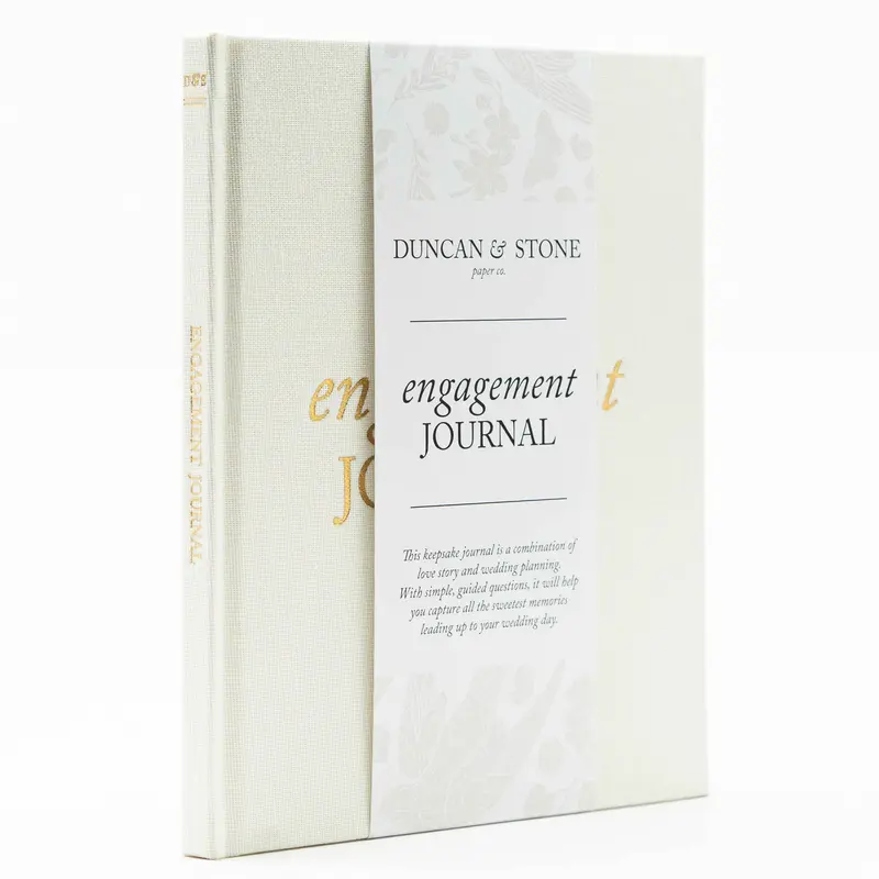 DUNCAN & STONE PAPER CO Engagement Journal, Wedding & Anniversary Diaries, 69 Pages, 7-3/4” x 9-1/4” Office Stationery Notebook for Personal Reflection