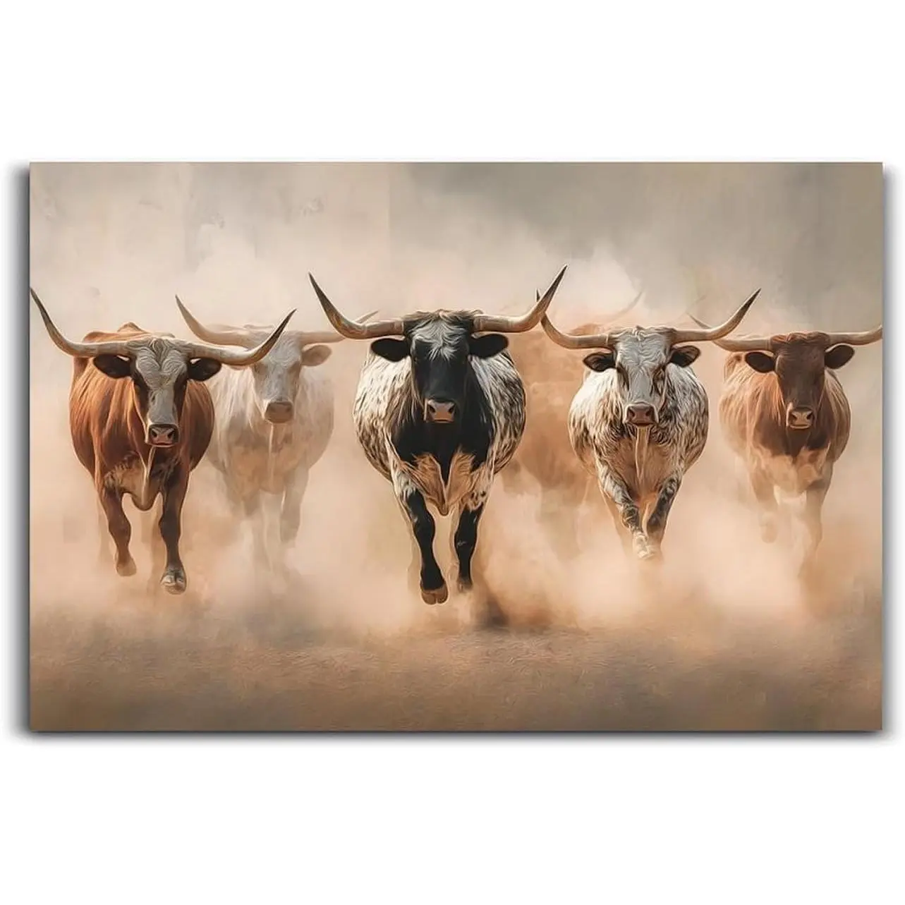Longhorn vintage poster wall art decoration canvas print suitable for room bedroom living room bathroom office bar wall modern mural