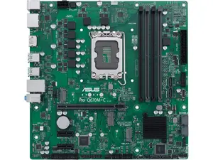 ASUS Pro Q670M-C-CSM LGA 1700 (Intel 12th & 13th Gen & Intel vPro) mATX Commercial Motherboard (PCIe 4.0, DDR5 4800, 2xNVMe SSD M.2 slots, 4xUSB 3.2 Gen 2 ports, front USB 3.2 Gen 1 Type-C)