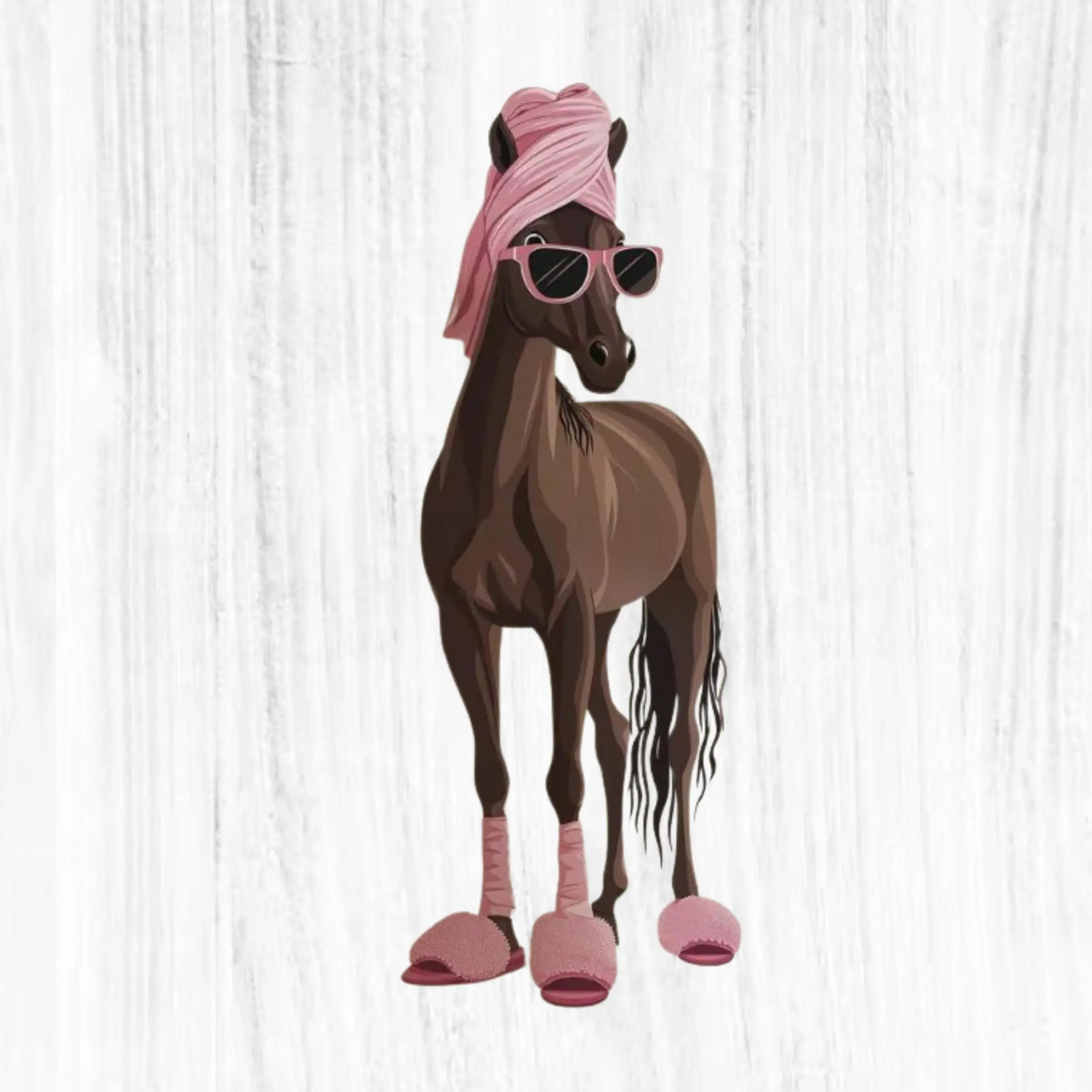 Goofy Horse Face Sticker, Funny Farm Animal Decal, Meme Style Laptop Car Decor