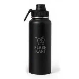Flash Kart Portable 32oz Insulated Stainless Steel Water Jug Vacuum Flask Drink Bottle for Sport GYM Travel Friendly Water Container