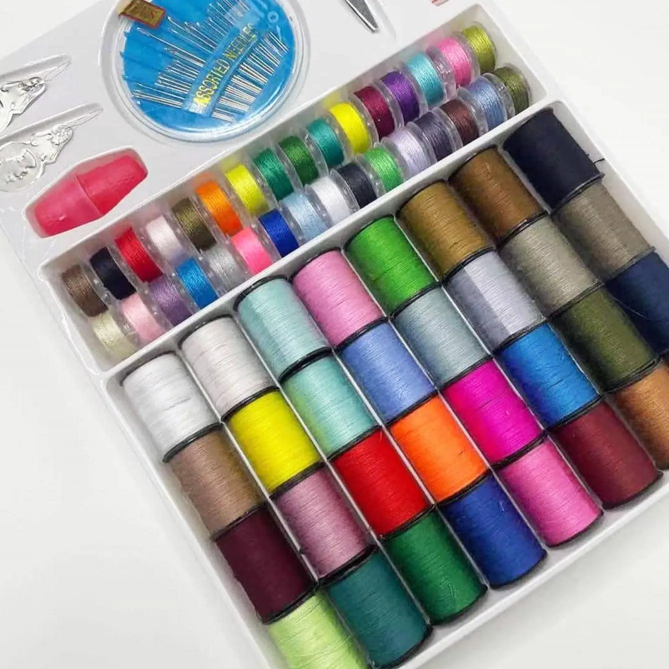 1 Set Mixed Color Multi-purpose Sewing Tool Kit, Portable Multi-functional Sewing Kit, Sewing Supplies for Home, Dormitory