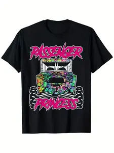 SXS UTV Passenger Princess Offroad Adventure T-Shirt - Graphic UTV Passenger Design, Heavyweight 180gsm Cotton Tee for ATV/SXS Riding, Unisex Crewneck Shirt for Men & Women (Sizes S-XXXL) - Ideal Off-Road Birthday Gift, Outdoor Activities, Bold Design, Co