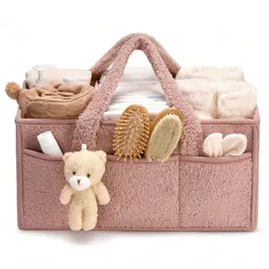 A An 1pc Baby  Caddy Organizer For Changing Table, Baby Storage Basket For  And Baby Wipes, Gift For Baby Shower, Car Caddy Organizer, Nursery  Organizer, Portable  Storage Large Diaper Bag Backpack with Changing Station mommy Waterproof