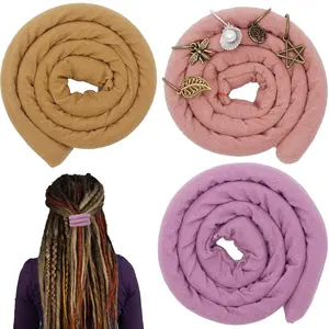 3 Count Spriral Lock Hair Tie dreadlock hair tie set dreadlock accessories for women and men dreadlocks ponytail holder Dread hair ties for braids thick curly hair (20 inches, Light colour)