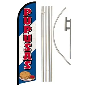 Pupusas Windless Banner Flag & Pole Kit