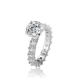 【125】3 Carat Synthetic Moissanite Luxurious Ring– Elegant and Timeless Choice for Engagement, Wedding, or Special Events