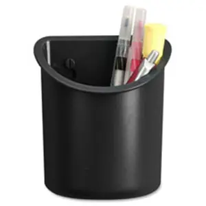 Lorell  Recycled Plastic Mounting Pencil Cup- Black