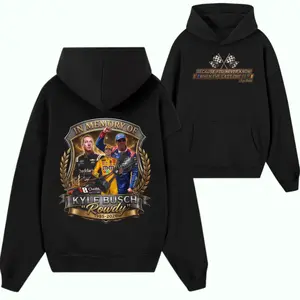 In Memory of Kyle Busch Hoodie, Rowdy Memorial T-shirt, Rest in Peace Kyle Busch Tribute, Retro Racing Merch, Racing Fan Gift