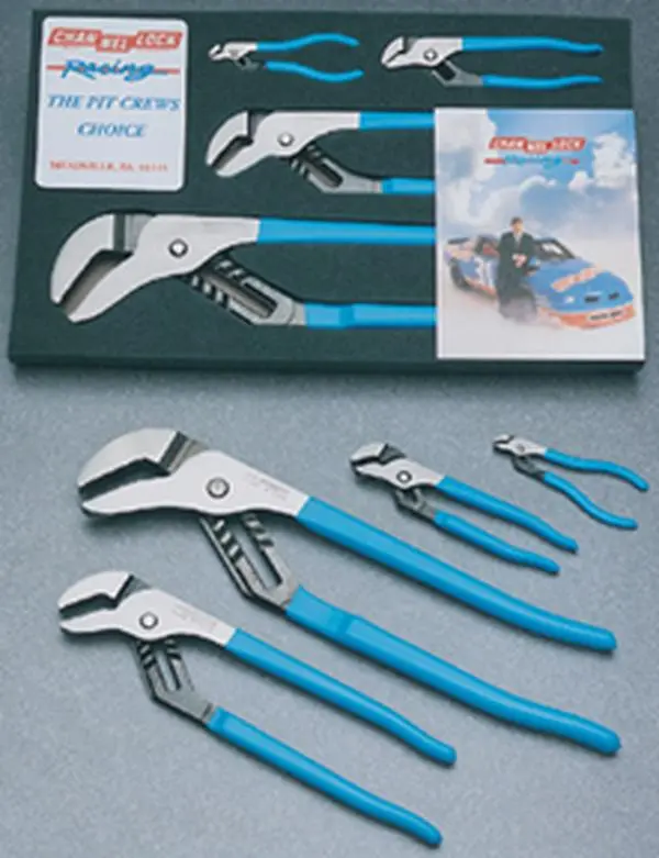 Channellock CNL-PC1 4-Pc. Pit Crew Tongue and Groove Pliers Set for Mechanics, Famous Straight Jaw, 12 inch, 5.000 lbs Capacity, Mechanic