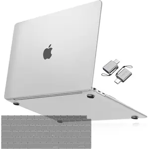 MOSISO Compatible with MacBook Air 13 inch Case 2022 2021 2020 2019 2018 A2337 M1 A2179 A1932, Ultra-Thin Natural Original Color Plastic Hard Shell Case&Keyboard Cover&Type C Adapter, Translucent
