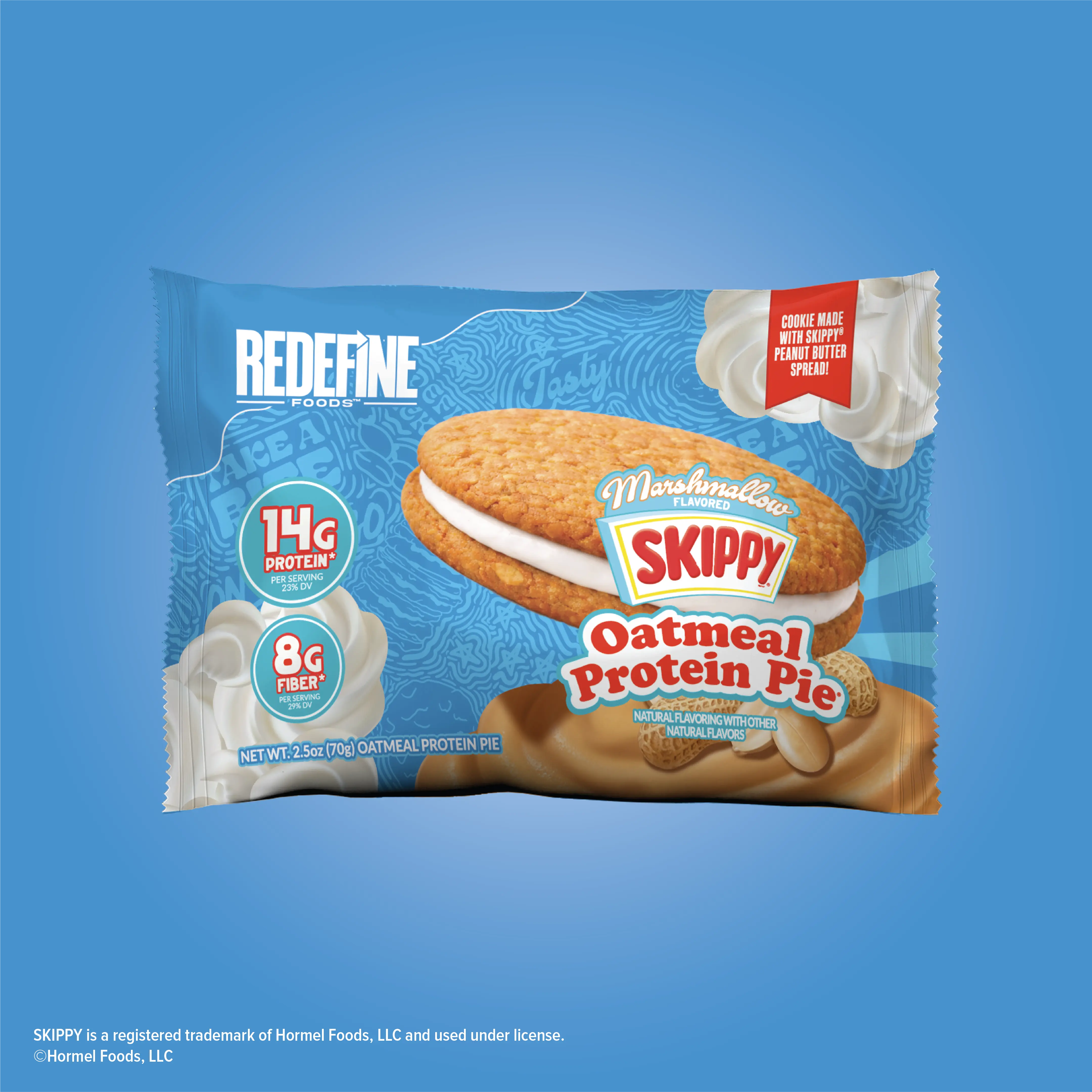 SKIPPY Marshmallow Peanut Butter Oatmeal Protein Pie | 14g Protein, 8g Fiber