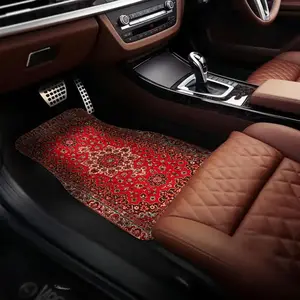 Car Floor Mat, 4 Counts/set Non-slip Car Front & Rear Floor Mat, Fashionable Car Interior Decoration Accessories for Women & Men, Car Accessory