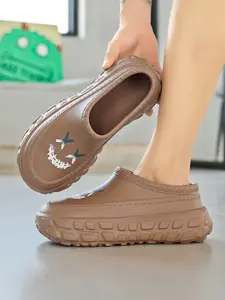 1 Pair of Unisex Clog Sandals: Adjustable Heel Strap, 2-Way Wear, Anti-Slip Wear-Resistant Thick Sole, Summer Outdoor Slippers