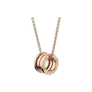 Pre-owned Bvlgari B.zero1 Necklace Rose Gold 18 kt Chain with Pendant