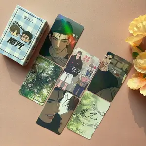 55 Pcs/Set Comic Manwha Jinx Laser Lomo Card Zhou Jae-kyung, Jindan Cartoon Characters HD Photocard for Fans Collection Gift