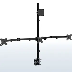 Quad Monitor Desk Mount (1 Ultrawide + 3 Standard) - Up to 49" Screens