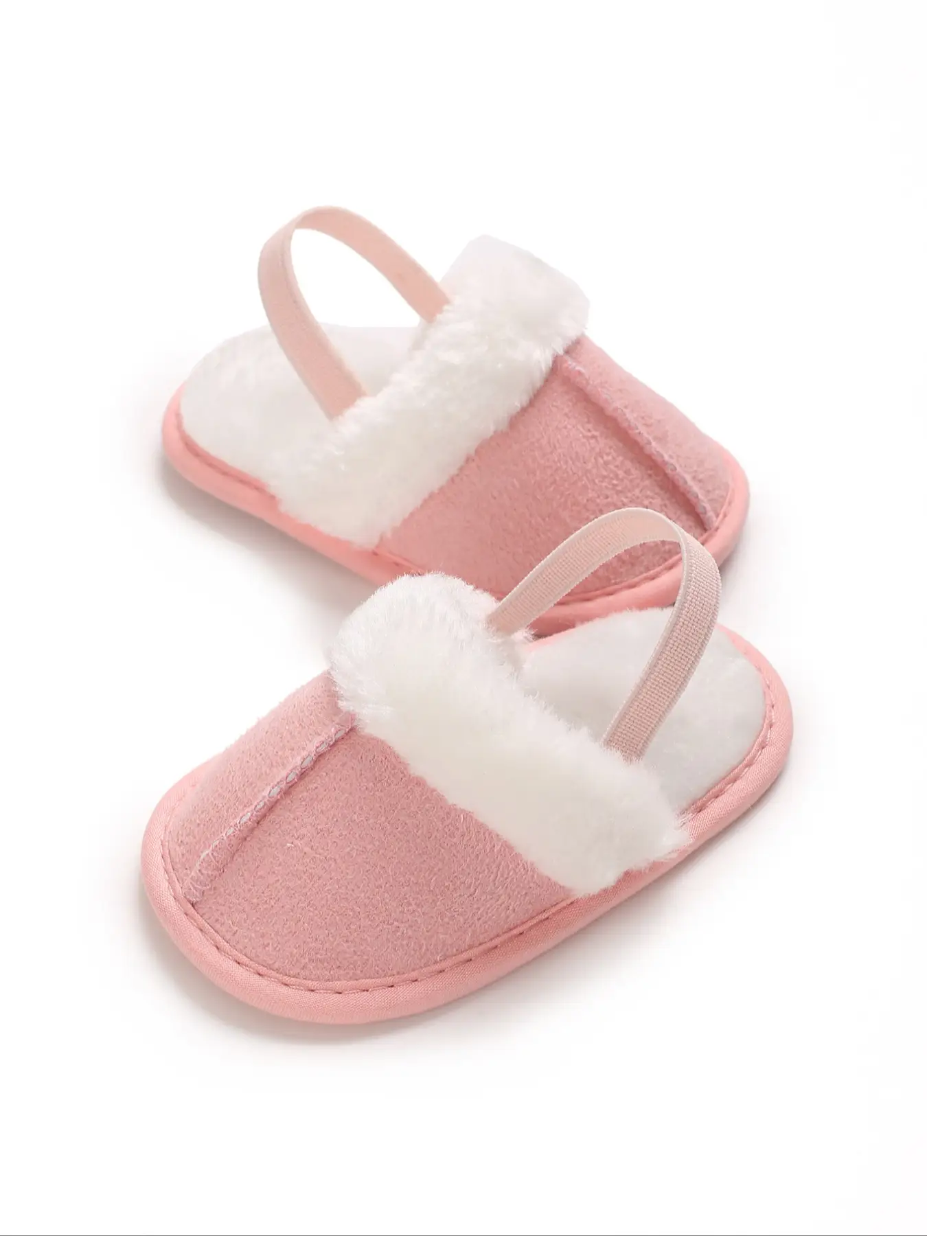 Comfortable Plush Baby Girl Slippers, Soft Non-Slip Sole for Indoor Use, Cute Warm Design Soft Soled Shoes for Ages 0-1, Perfect for Spring and Autumn