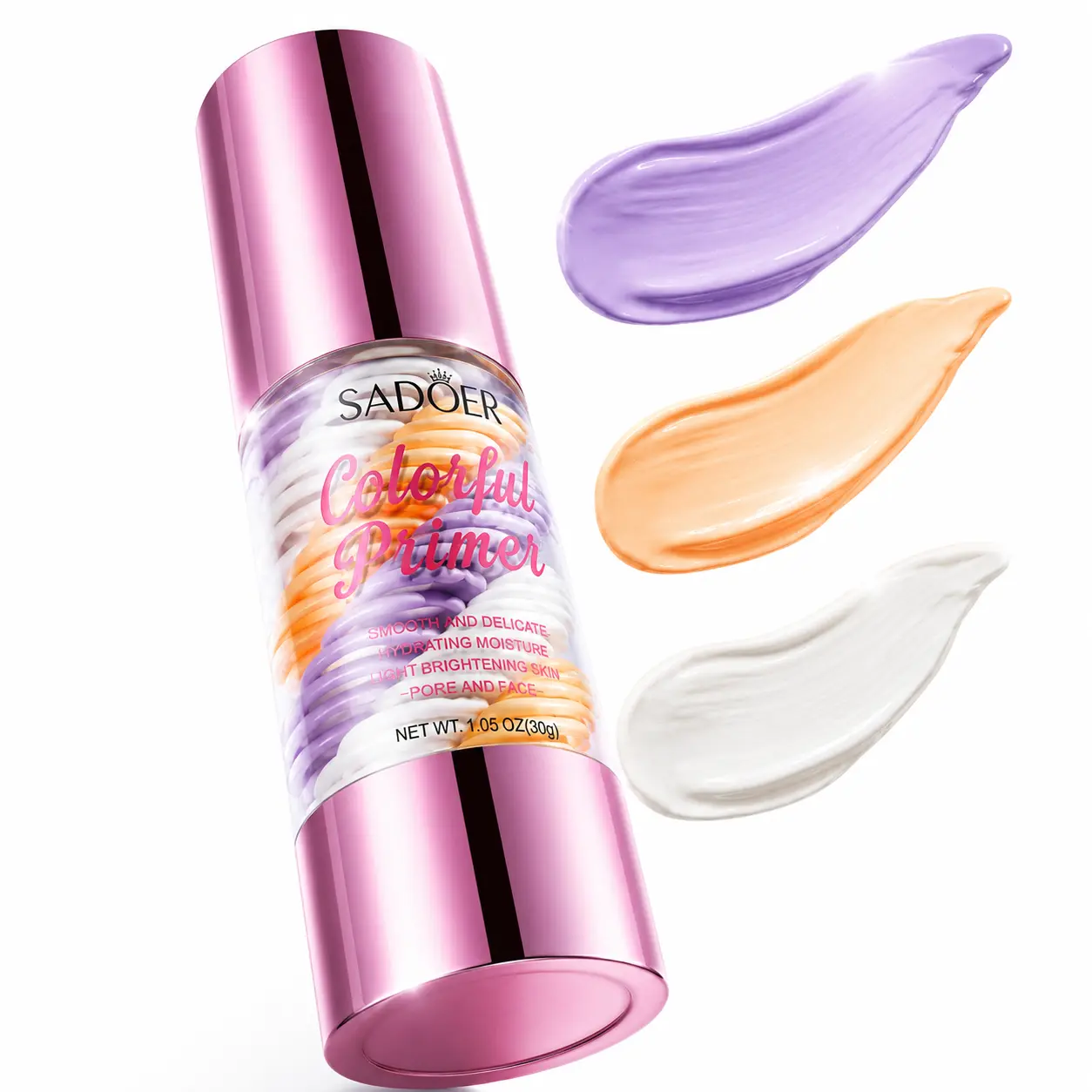 3-in-1 Face Primer & Makeup Base, Hydrating Smoothing Primer for Even-Looking Skin Tone, Pore-Blurring Effect, Lightweight Sheer Natural Finish