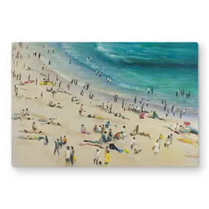 212 MAIN Coastal Aluminium Artwork - 12x18 in. Ocean Inspired Design Metal Print, Colorful Coastal Scene Wall Decoration, Thoughtful Home Supplies Gift