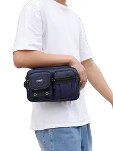 Adjustable Shoulder Strap Outdoor Waist Bag, Durable Material, Casual Crossbody Belt Pack for Hiking and Travel