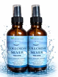 2-in-1 Bundle_Fresh Start Health Colloidal Silver 500 PPM - 4 FL Oz (60 ml) Spray for Daily Immune Support - Easy Application - US Product