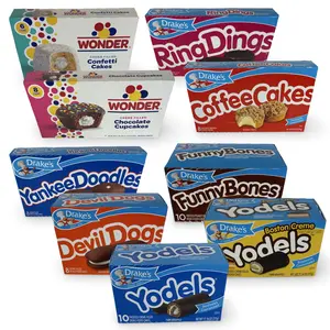 Drake's Snack Cakes Multipack Box, Featuring Cupcakes, Yodels, Devil Dogs, Ring Dings and More