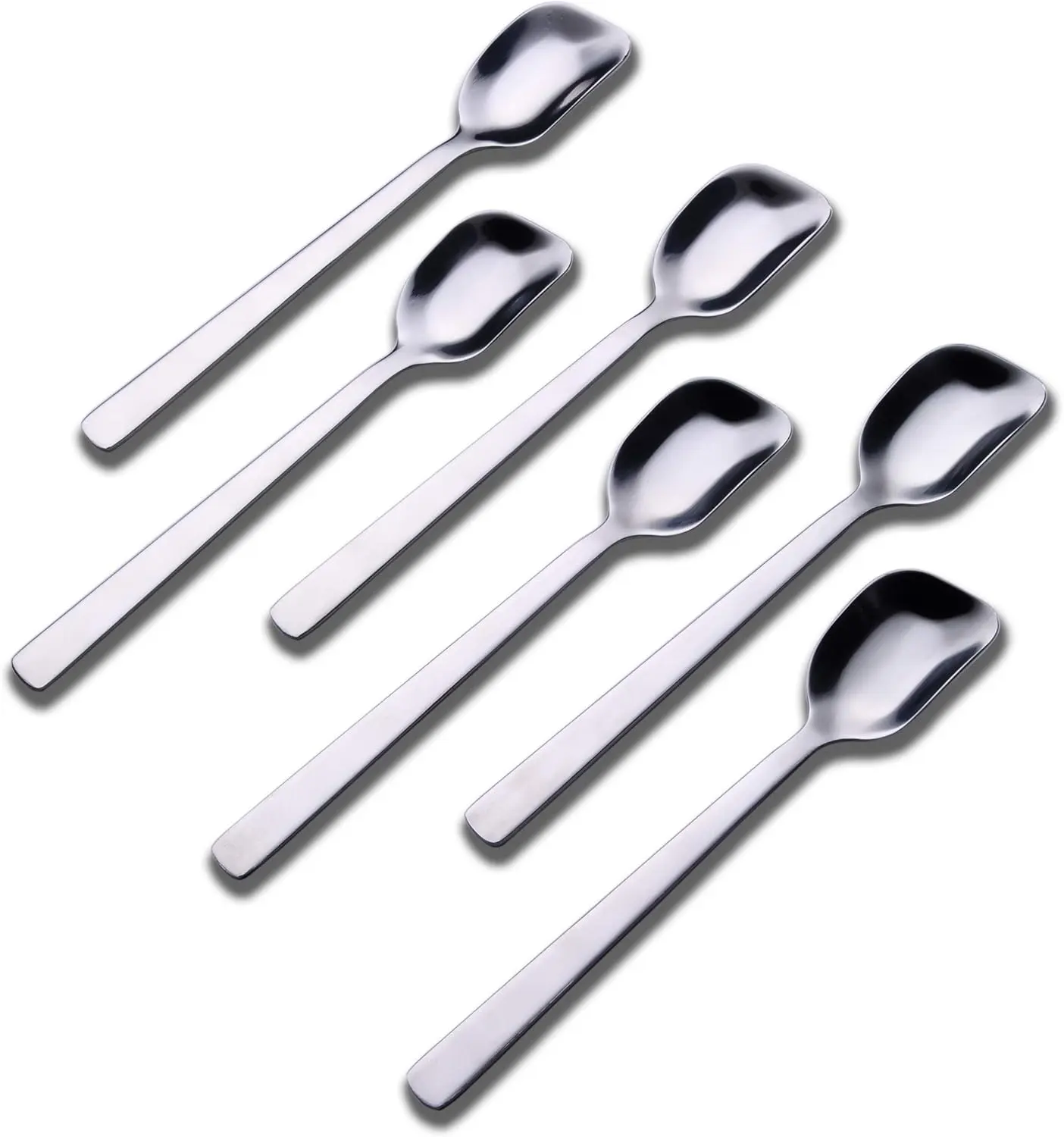 Nirosta Yogurt Spoon - Stainless Steel Gelato & Ice Cream Spoon, Fruit & Dessert Spoon, 6.4-inch, Set of 6