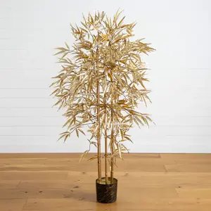 5' Golden Bamboo Tree w/880 Lvs