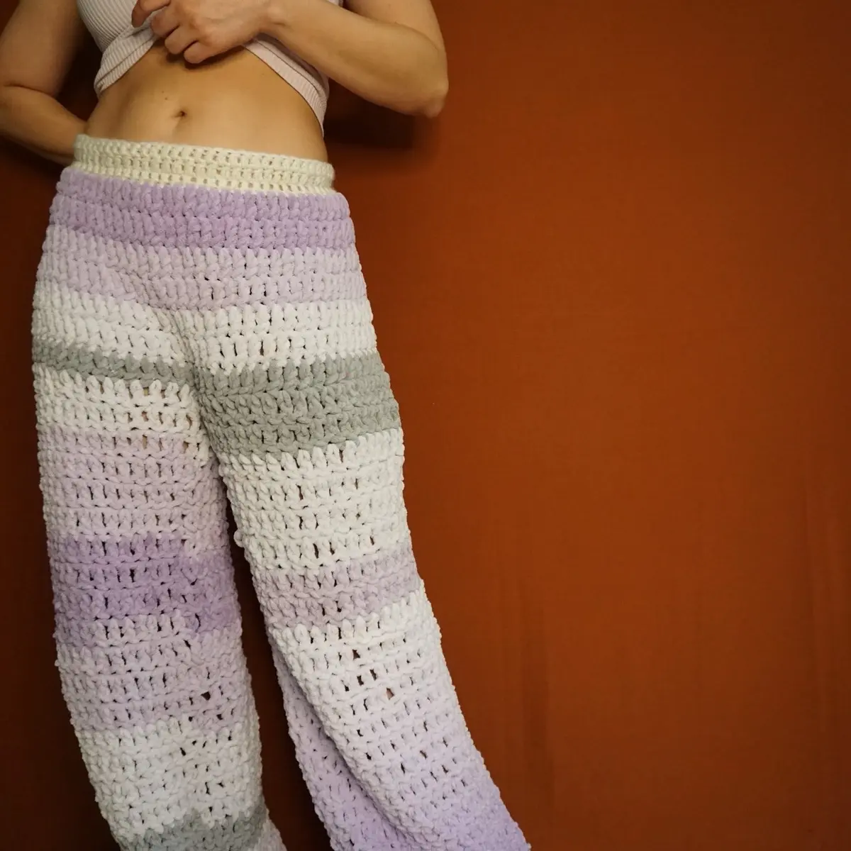 Jaya Plush Crochet Pants for Women - Soft and Cozy Bottoms - Womenswear